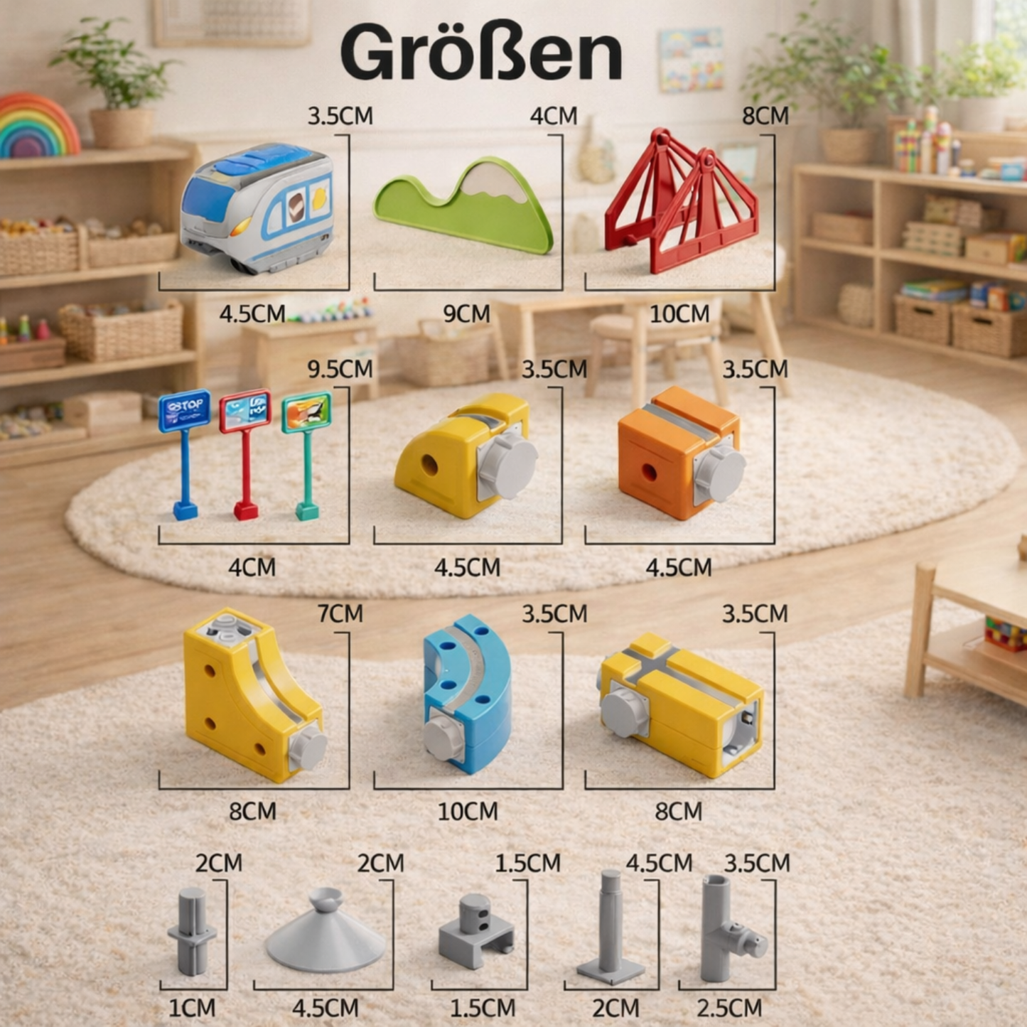 Magische Baustein-Eisenbahn für Kinder (50%Rabatt)