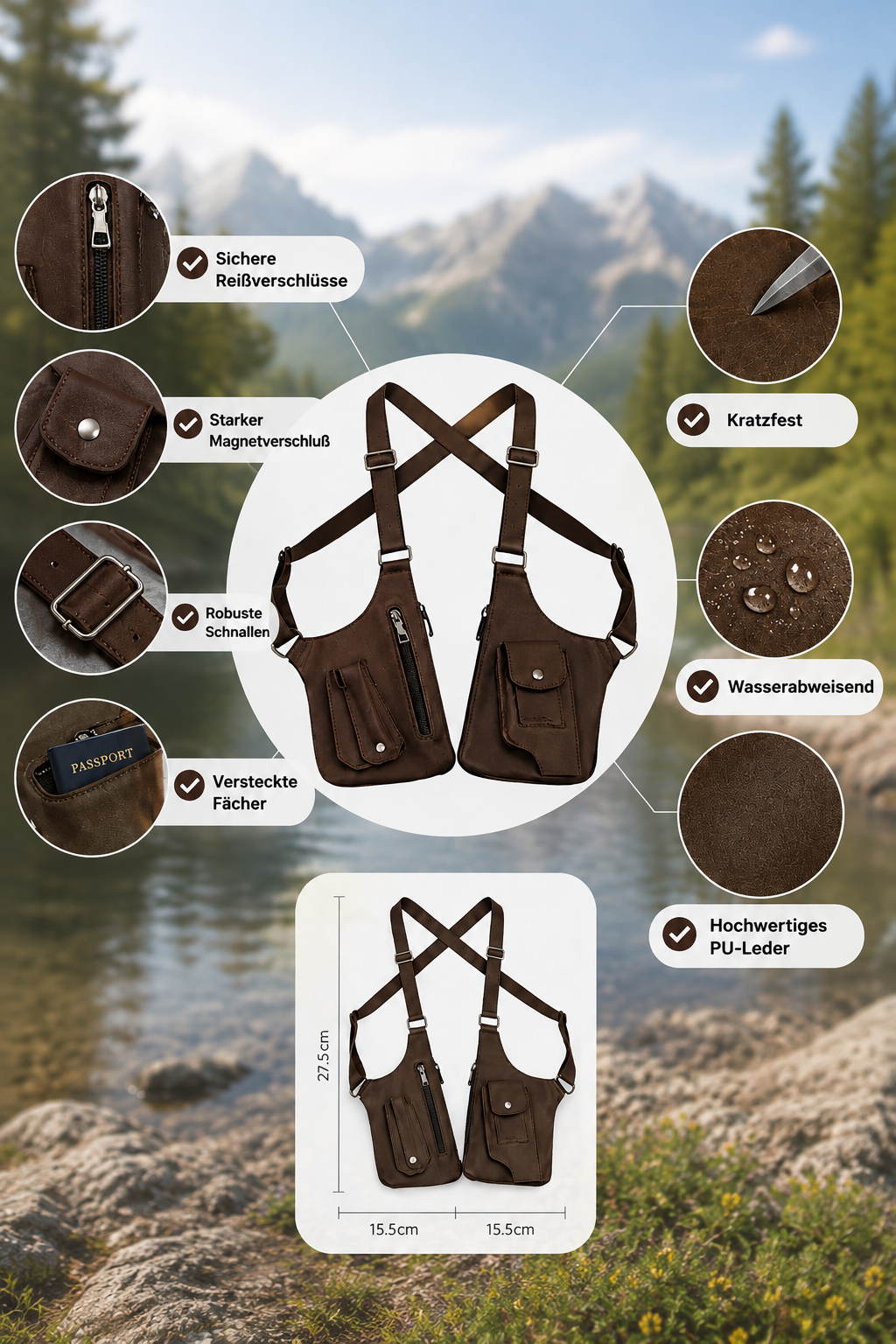 Die sichere Holster Tasche für unterwegs - Vopano Arx®