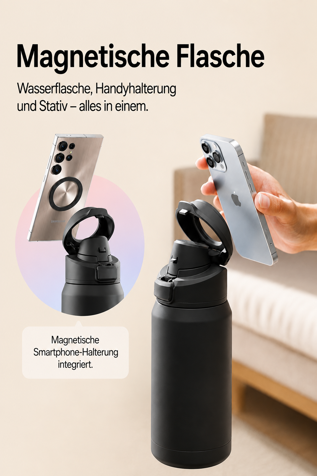 Handy-Halter-Thermoflasche - Vopano Velaro®