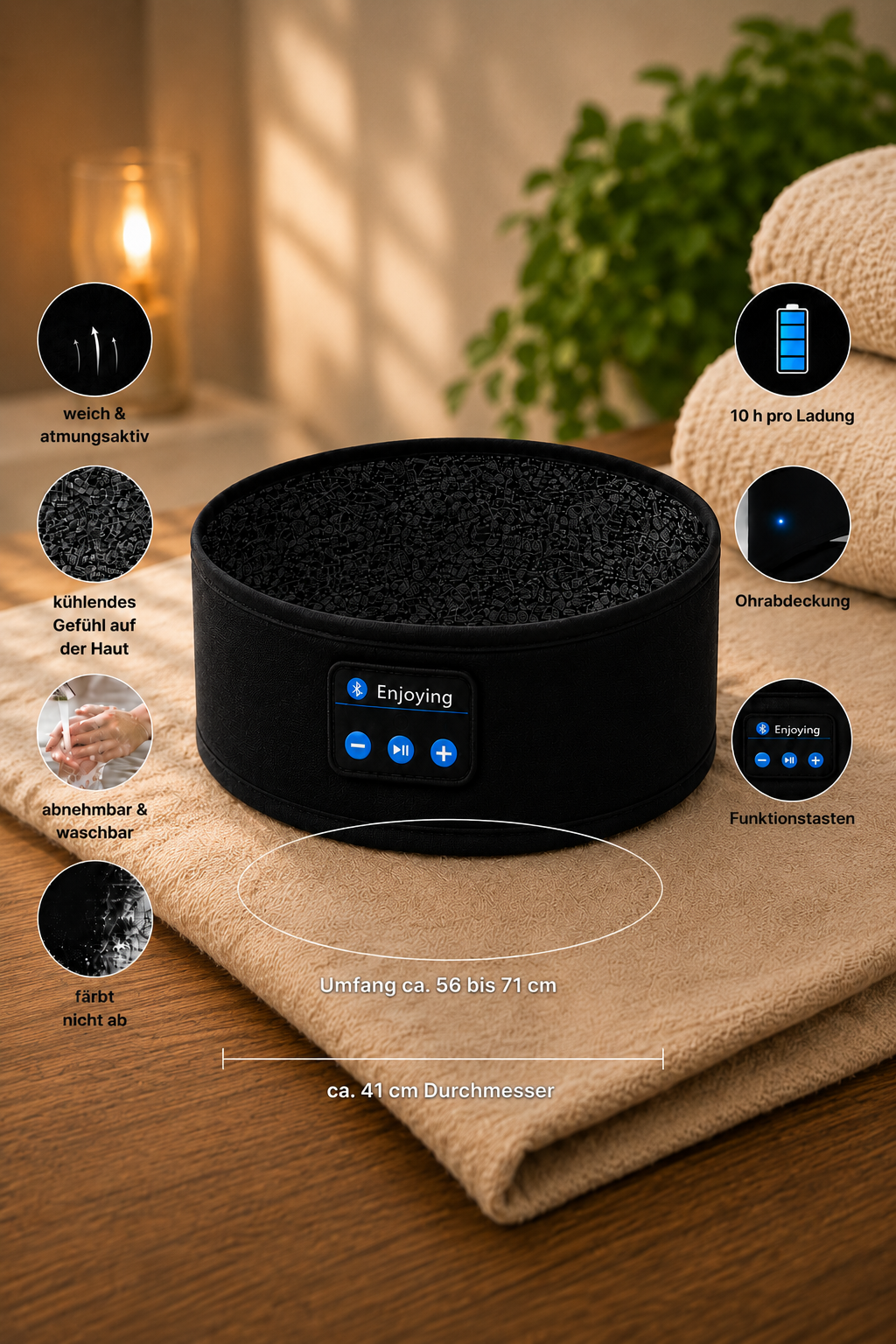 Die Bluetooth-Schlafmaske für jede Auszeit - Vopano Nox®