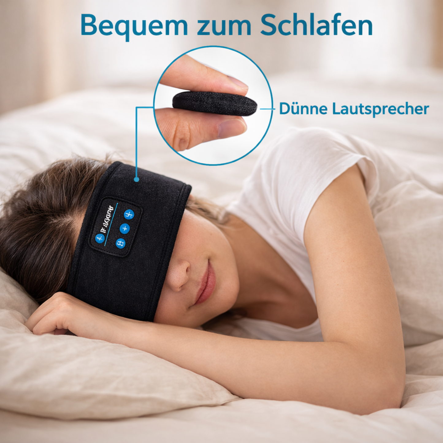 Kabellose Musik-Schlafmaske mit Bluetooth-Kopfhörern