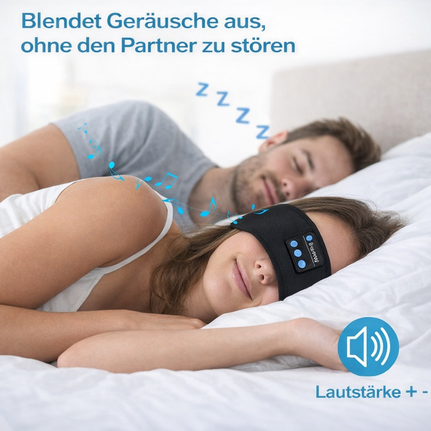 Kabellose Musik-Schlafmaske mit Bluetooth-Kopfhörern