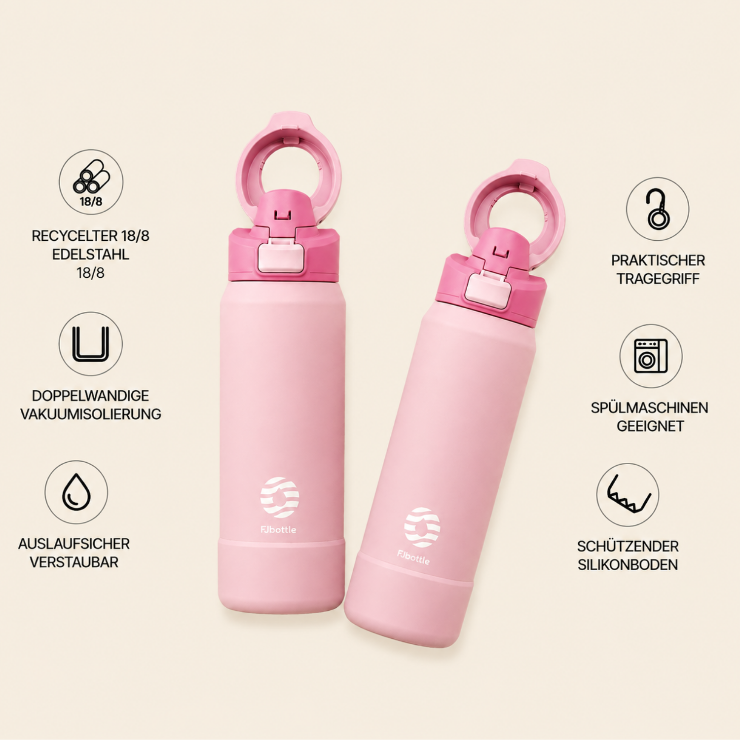 MagBottle Pro – Magnetische Thermo-Trinkflasche mit Handyhalter
